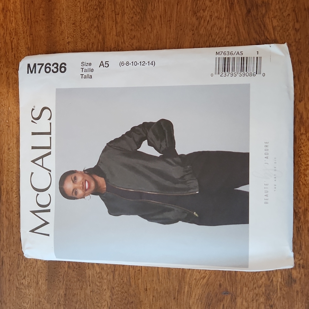 McCalls Bomber Jacket Pattern